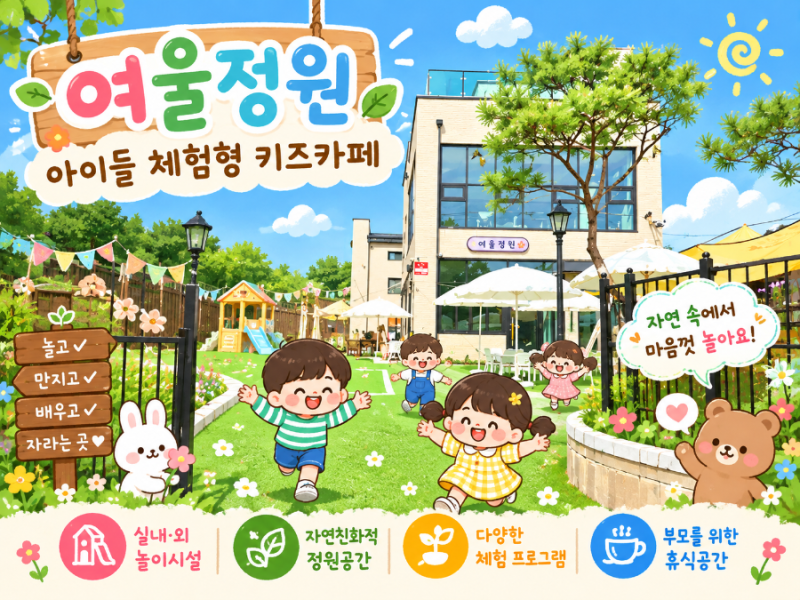 김포키즈카페 여울정원 아이와 자연에서 즐기며 텃밭체험 모래놀이 드로잉