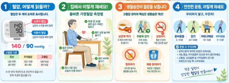 [건강·생활] 고혈압 관리, 혈압 낮추는 방법 총정리｜60대·70대가 꼭 알아야 할 혈압 관리법