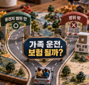 자동차보험 원데이보험 가족이 내 차 운전할 때 보장될까?