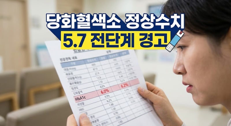 당화혈색소 정상수치 총정리: 5.7·6.0·6.5 수치별 의미와 3개월 평균 혈당의 원리