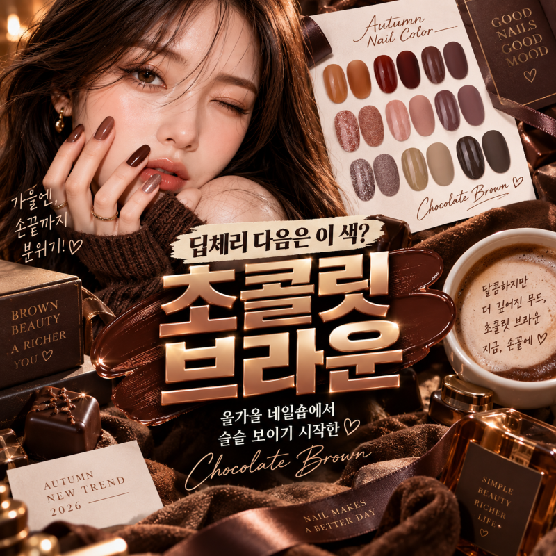 “딥체리 다음은 이 색?” 올가을 네일숍에서 슬슬 보이기 시작한 ‘초콜릿 브라운’