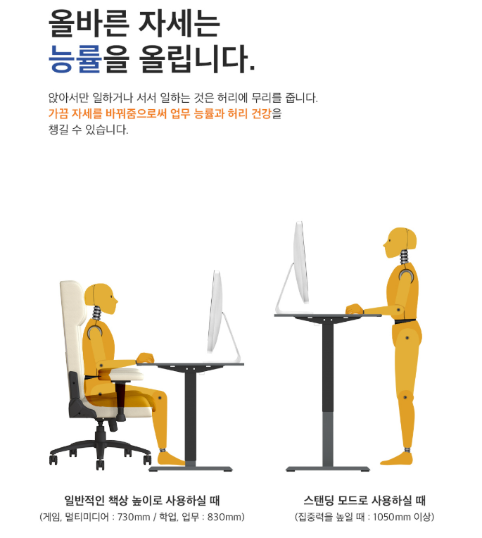 제닉스 제로드 스탠다드 모션데스크 EL 전동 1400 높이조절 책상 정보 정리