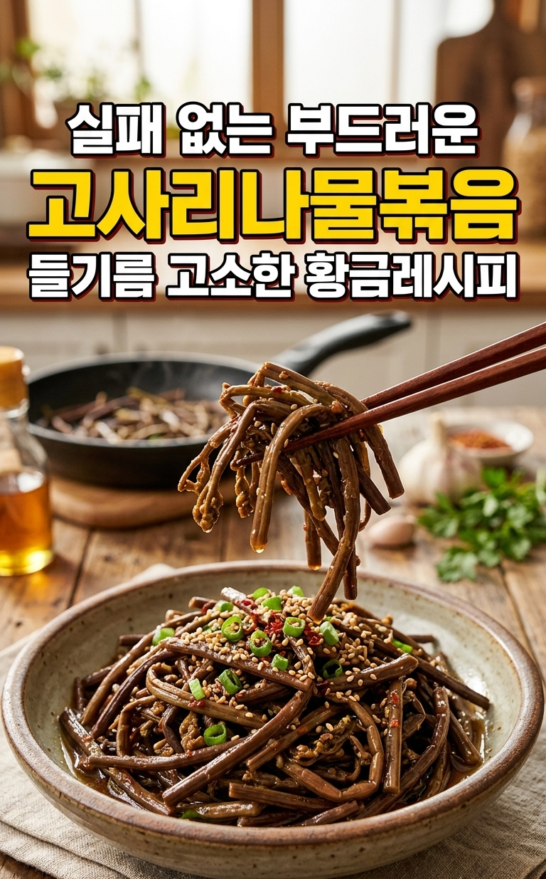 고사리나물볶음 맛있게 하는 법: 질기지 않고 부드럽게, 잡내 없는 황금양념 레시피