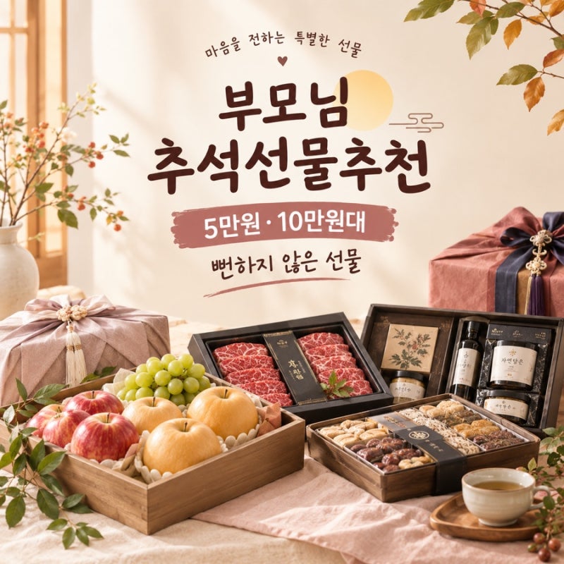 부모님 추석선물추천 | 5만원·10만원대 실용적인 명절 선물