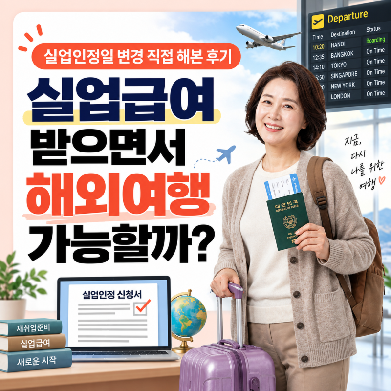 「실업급여 받으면서 해외여행 가능할까? 실업인정일 변경 직접 해본 후기」