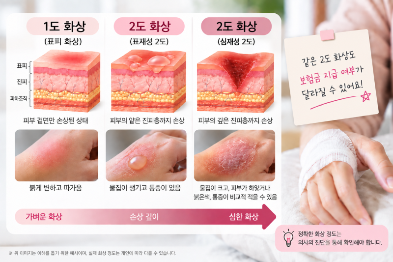 2도 화상인데 보험금이 안 나온다고요?