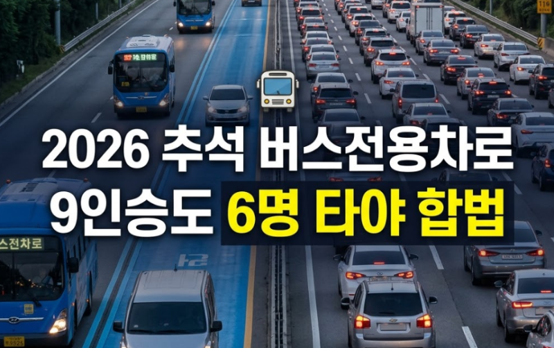 2026년 추석 고속도로 버스전용차로 운영 시간과 위반 기준 직접 확인해본 후기