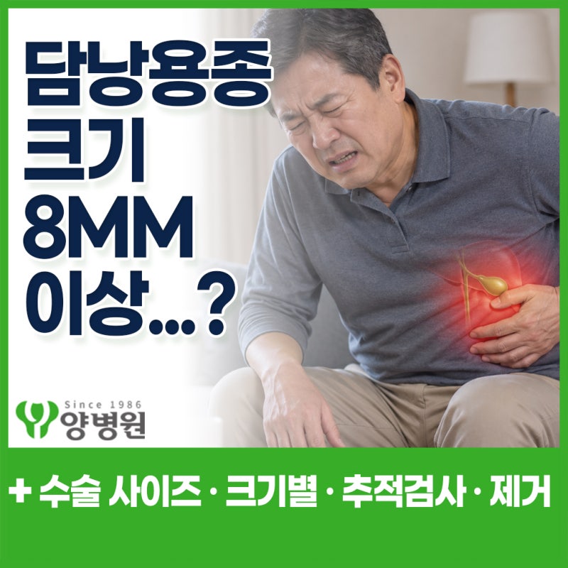 담낭용종 크기 5mm·8mm·1cm, 수술해야 할까요? 추적검사와 제거 기준 | 강동구 복강경외과