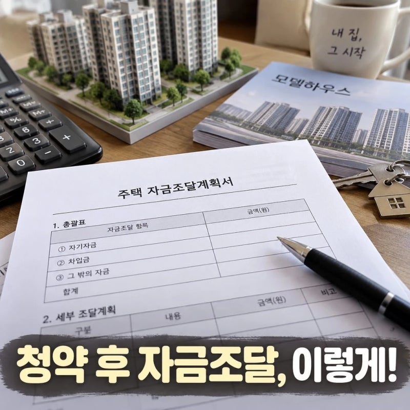 청약 당첨 뒤 자금조달계획서 작성법