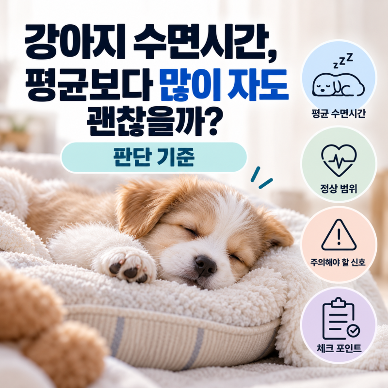 강아지 수면시간, 평균보다 많이 자도 괜찮을까? 판단 기준