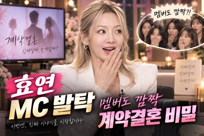 효연, 소녀시대 멤버들에게도 숨긴 ‘계약결혼’ MC 발탁…첫 부부 관찰 예능 도전