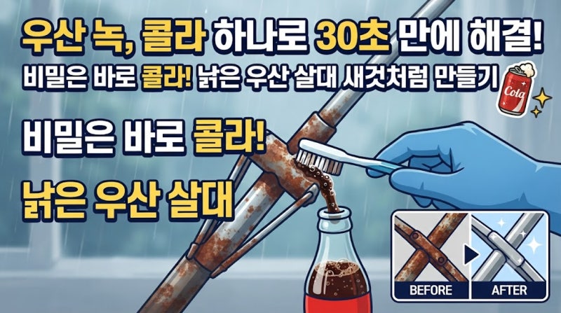 우산 살에 피어난 녹을 말끔하게 지우는 방법