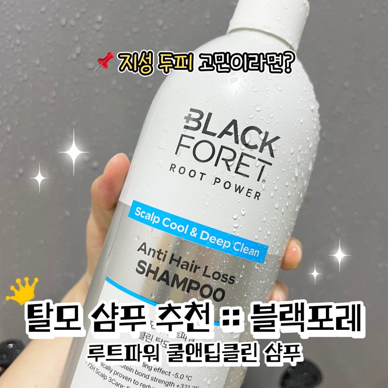 탈모 지성두피 샴푸 찾는다면?｜블랙포레 루트파워 쿨앤딥클린 샴푸 탈모샴푸추천