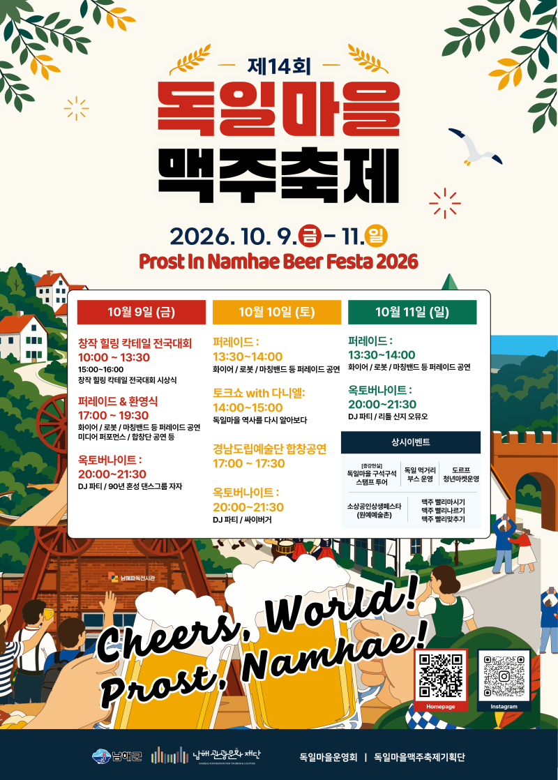 2026 남해 독일마을 맥주축제 일정, 기본정보 남해여행 가을축제