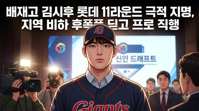 배재고 좌완 김시후 롯데 지명 | 지역 비하 응원 논란 딛고 드래프트 11R 극적 프로 입성