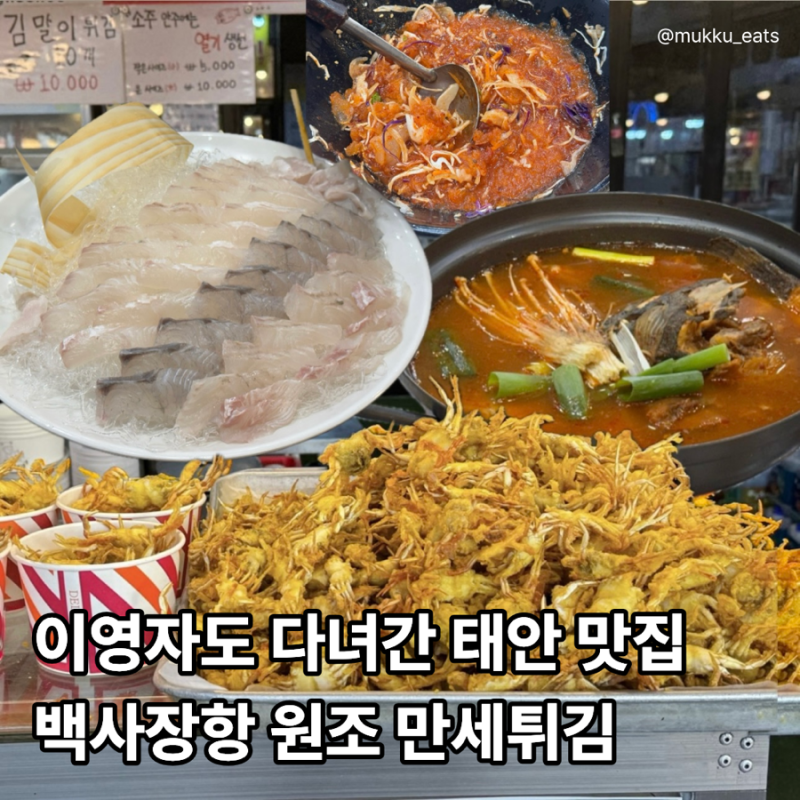 태안 안면도 애견동반식당 횟집 대한횟집 만세튀김 활어회 세트 이영자도 다녀간 백사장항 ....