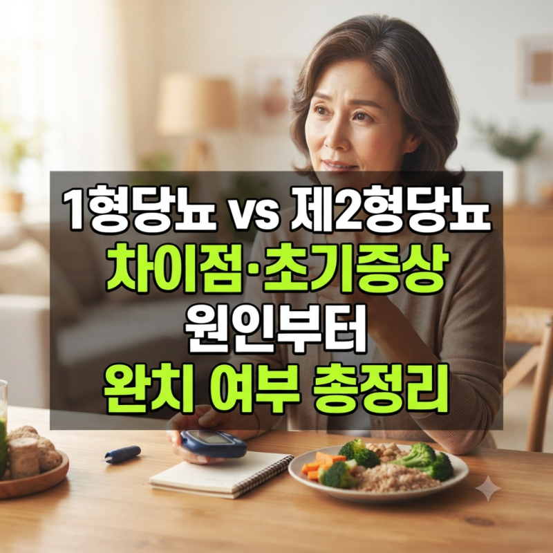 1형당뇨 제2형당뇨 차이점부터 초기증상, 원인, 완치 여부 총정리