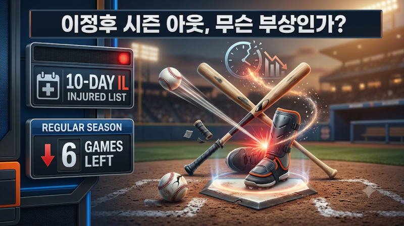 이정후 시즌 아웃, 파울 타구에 사타구니 부상…10홈런·12도루로 2026시즌 마감