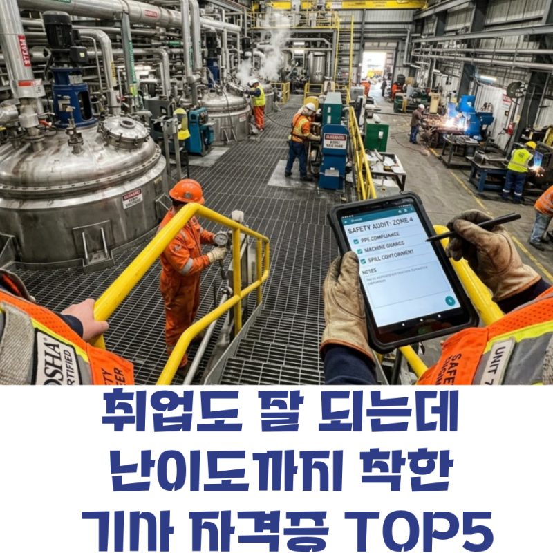 취업도 잘되는데 난이도까지 착한 기사 자격증 TOP5
