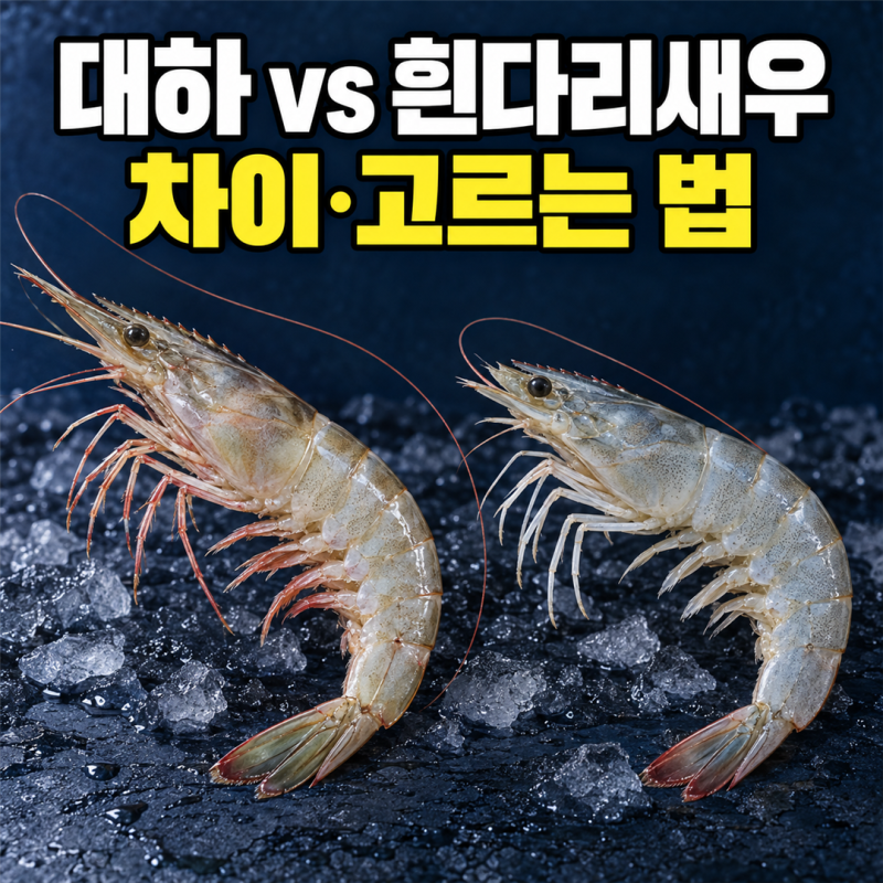 대하 흰다리새우 차이 완벽 정리｜구별법과 신선한 새우 고르는 법