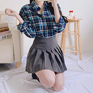 체크 남방이 이렇게 여성스러웠나? 30대 여성 가을 데이트 체크 셔츠로 허리선 살리는 코디