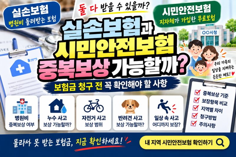 실손보험과 시민안전보험 중복보상 가능할까?｜보험금 청구 전 확인사항