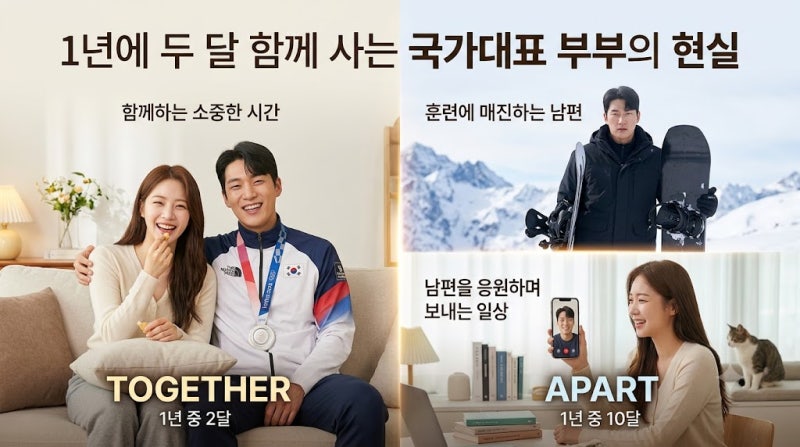 동상이몽2 박한솔 김상겸 부부 출연 카리나 닮은꼴 아내 일상 공개
