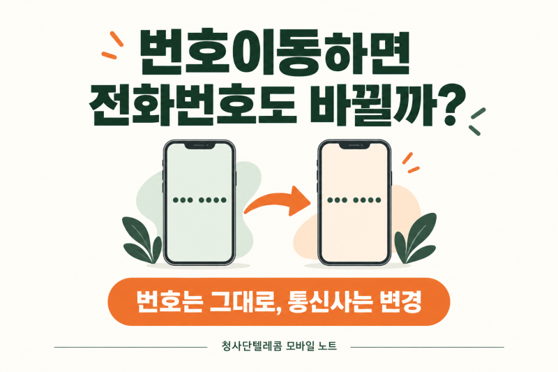 번호이동하면 전화번호도 바뀌나요? 기기변경과의 차이