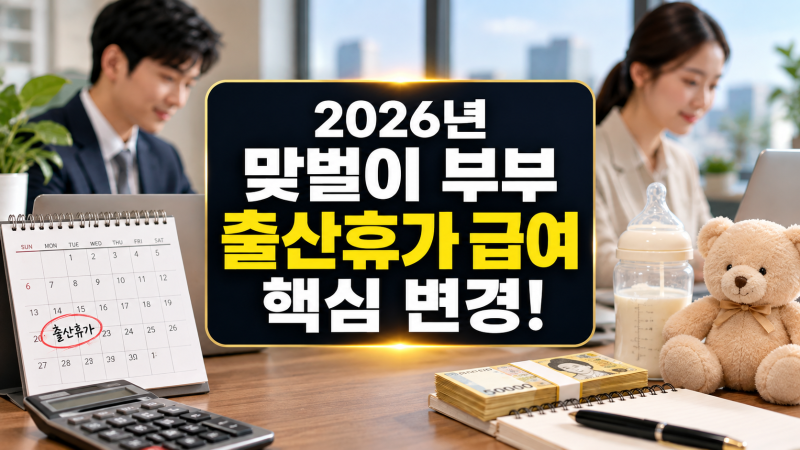 2026년 달라진 맞벌이 부부 출산휴가 급여 신청 핵심