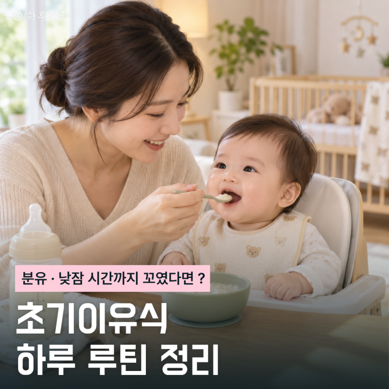 분유 이유식 낮잠 순서가 꼬였다면? 초기이유식 스케줄 정리