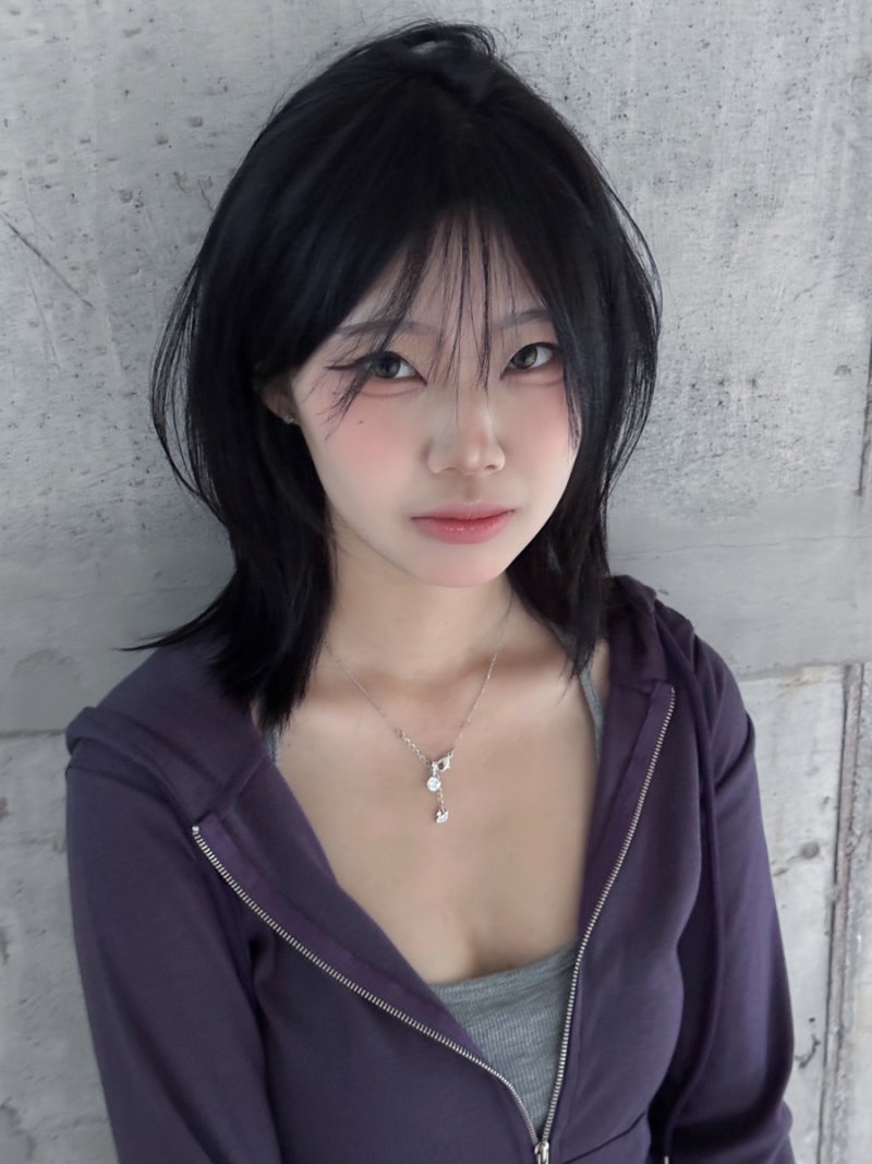 자연스럽게 뻗치는 매력 중단발 허쉬컷 평택미용실 에프엑스헤어