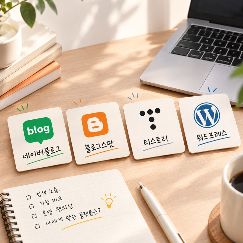 네이버블로그 vs 블로그스팟 vs 티스토리 vs 워드프레스, 뭐가 다를까?