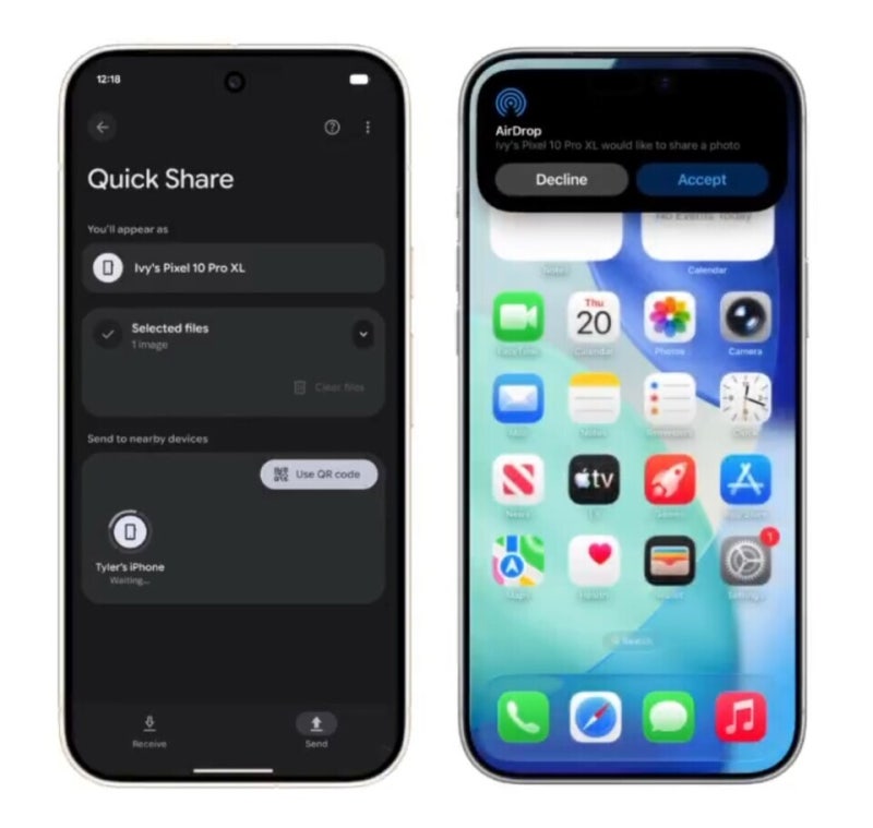 갤럭시에서 에플로 사진 보내는법(에어드롭) — Quick Share로 iPhone에 사진 전송하기