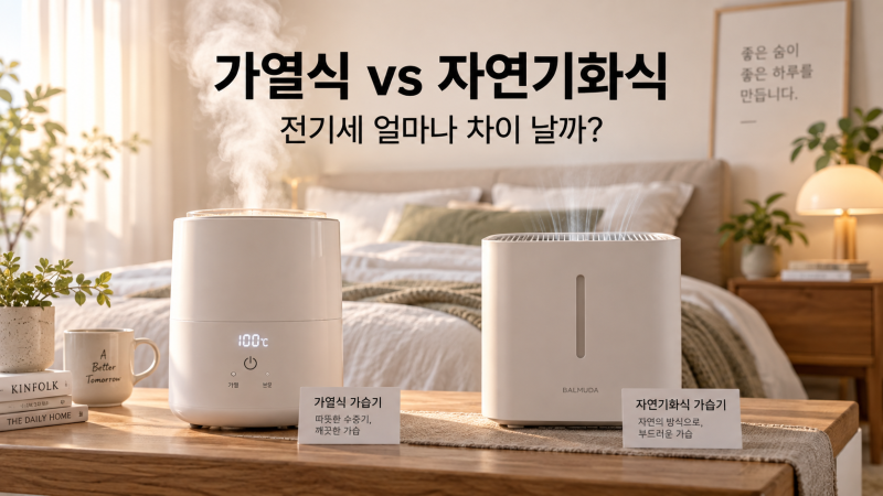 가습기 전기세 한 달 얼마나 나올까? 가열식 vs 자연기화식 직접 계산