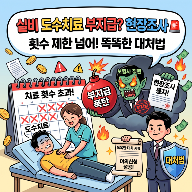 실비보험 도수치료 횟수 제한 및 현장조사, 부지급 대처법