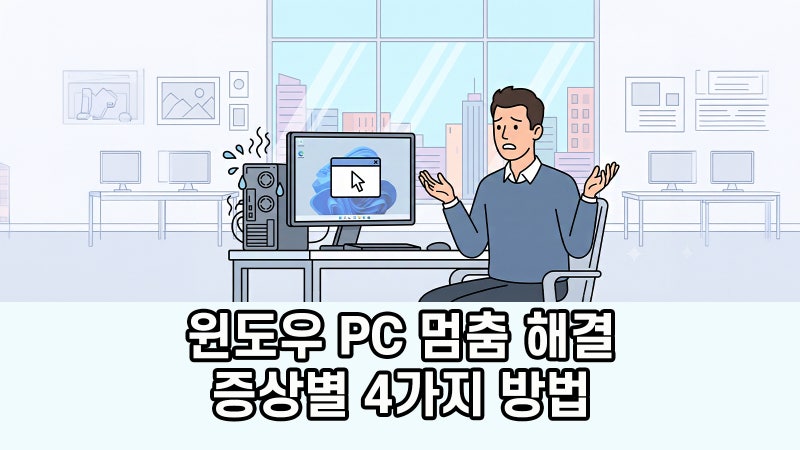컴퓨터 멈춤 현상, 증상별 대처법 4단계로 정리해드립니다 (feat. 윈도우 11)