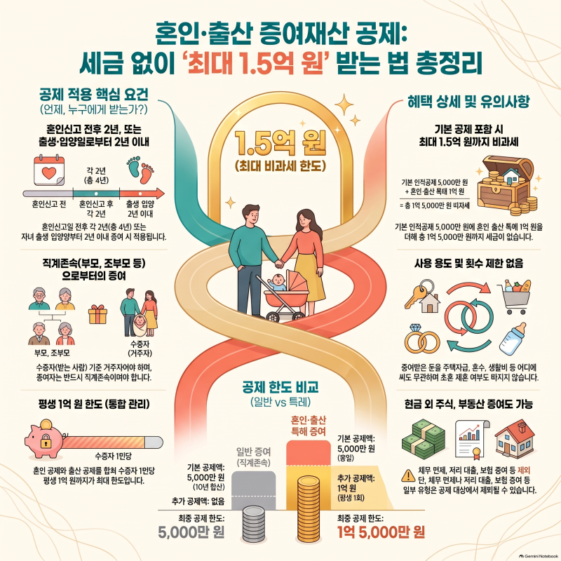 결혼·출산 자금 증여세 없이 3억까지 지원하는 법? 혼인 출산 증여재산 공제 1억 추가 혜택 ....