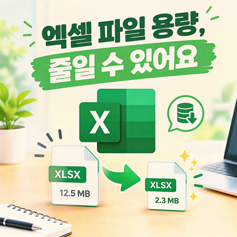 엑셀 문서 용량 줄이는 방법 한 번에 해결하기