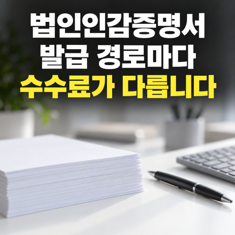 법인인감증명서 발급, 4가지 경로 수수료가 다 다릅니다(+ 안 나오는 5가지 경우)