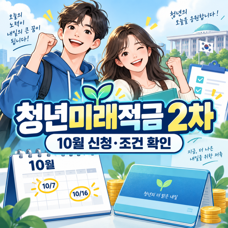 청년미래적금 2차 10월 16일 신청 끝? 소득조건 그대로, 11월 27일까지 해야 할 일