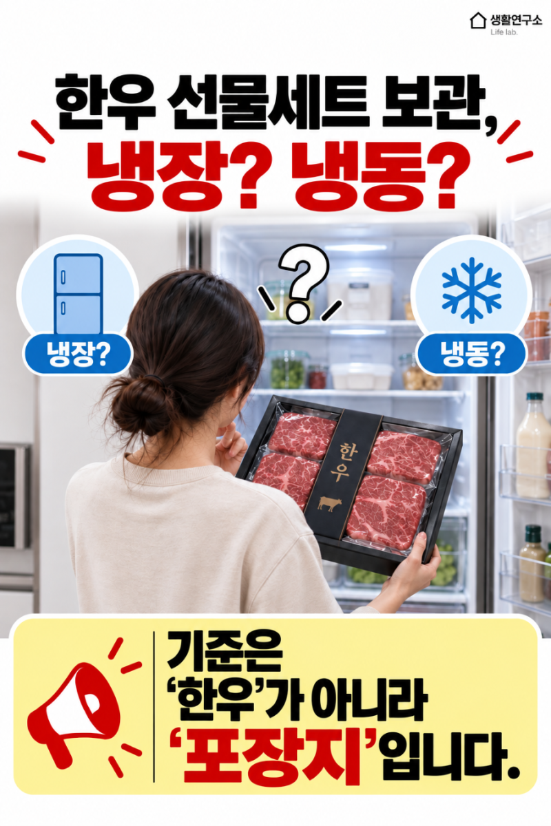 한우 선물세트 보관, 냉장? 냉동? 먼저 확인해야 할 한 가지