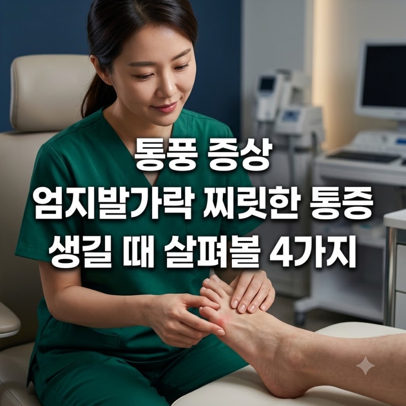 통풍 증상 엄지발가락 찌릿한 통증 생길 때 살펴볼 4가지