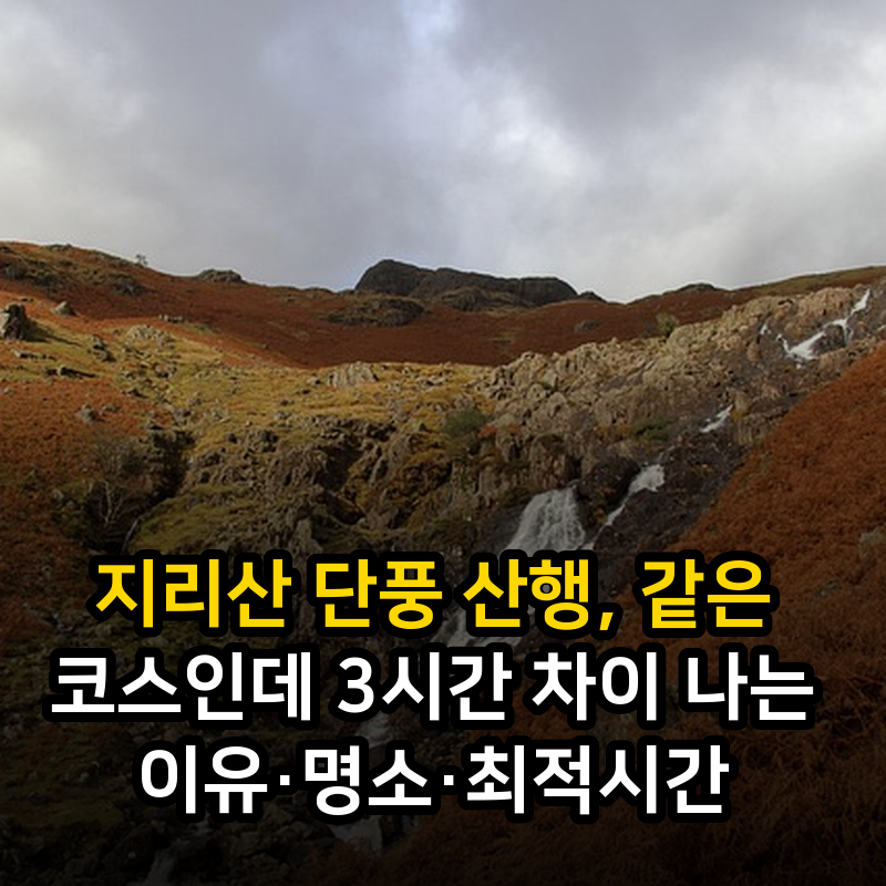 지리산 단풍 산행, 같은 코스인데 3시간 차이 나는 이유·명소·최적시간