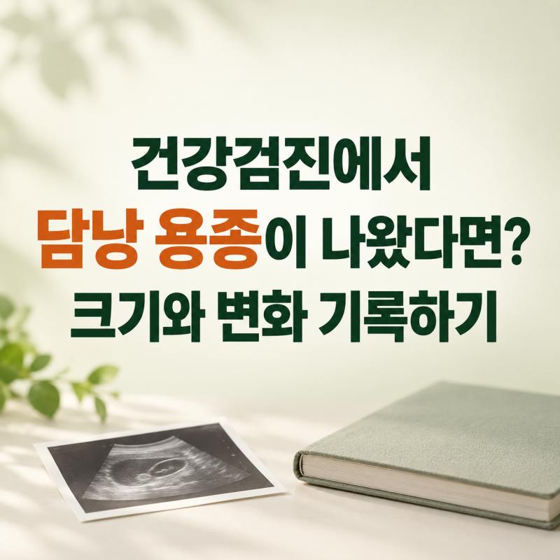 건강검진에서 담낭 용종이 나왔다면? 크기와 변화 기록하기