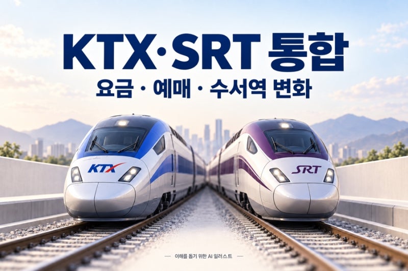 KTX SRT 통합, 언제부터? 요금 인하·코레일+ 예매·수서역 변화