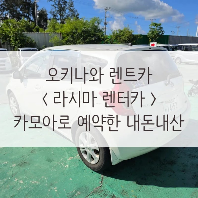 오키나와 렌트카 저렴하게 빌리는 방법 내돈내산 솔직 비추천 후기, 카모....