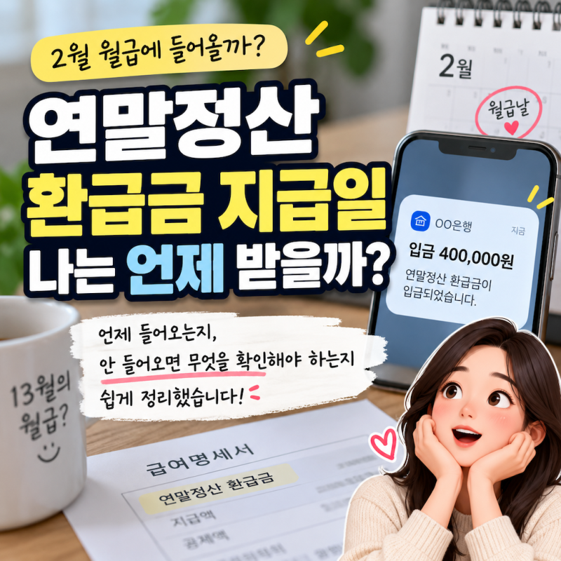 연말정산 환급금 지급일, 나는 언제 받을까
