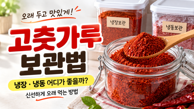 고춧가루 보관법, 냉장·냉동 어디가 좋을까? 오래 두고 먹는 방법