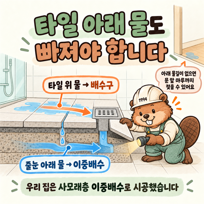 구축 아파트 화장실 공사 전 준비노트 2, 600각 타일·배수구·환기까지 정한 기준