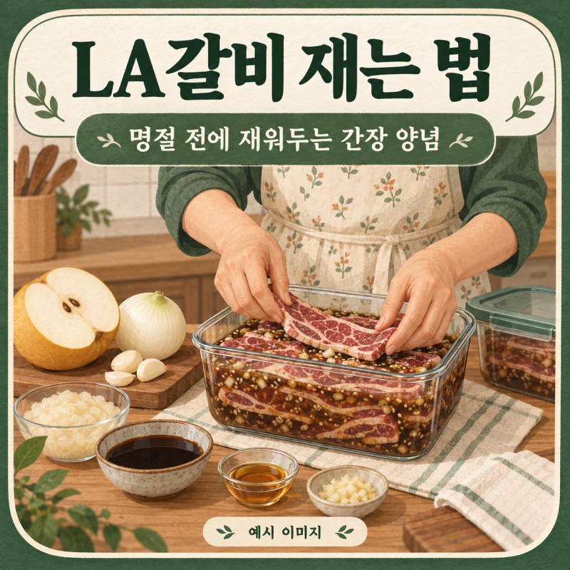 LA갈비 재는 법, 추석 명절 전에 재워두는 간장 양념과 보관 순서